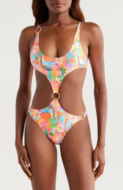 KULANI KINIS KULANI KINIS RETRO RING CUTOUT ONE-PIECE SWIMSUIT