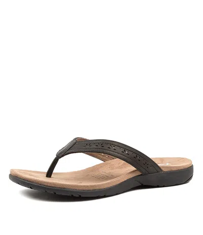 KUMFS KUMFS KURTING NAVY LEATHER WOMENS SHOES COMFORT SANDALS SANDALS FLAT