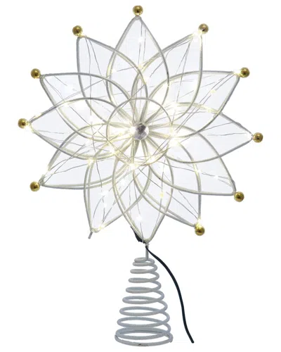 KURT ADLER KURT ADLER STUNNING 14.5-INCH 50-LIGHT WARM WHITE LED 12-POINT STAR TREE TOPPER