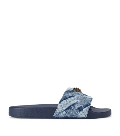 KURT GEIGER DENIM MEENA EAGLE SLIDES