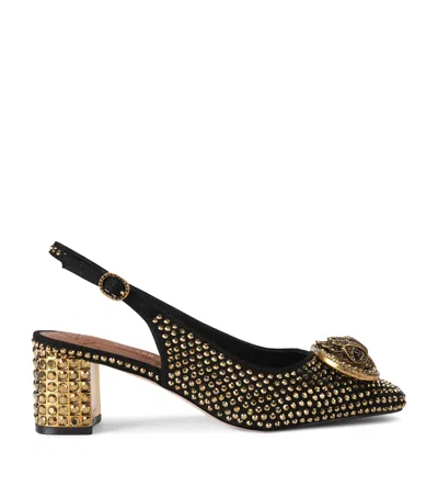 KURT GEIGER EMBELLISHED CHELSEA SLINGBACK PUMPS