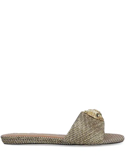 KURT GEIGER KENSINGTON EMBELLISHED SLIDE SANDALS