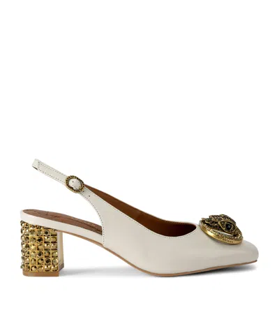 KURT GEIGER LEATHER CHELSEA SLINGBACK PUMPS