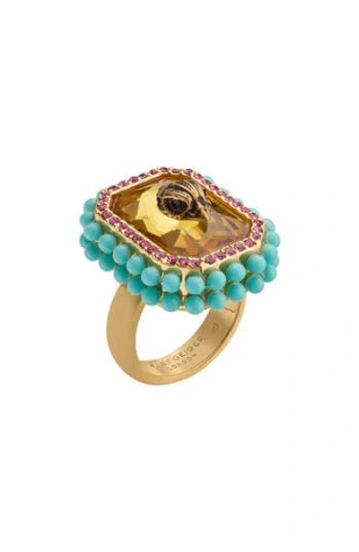 KURT GEIGER KURT GEIGER LONDON EAGLE HEAD COCKTAIL RING