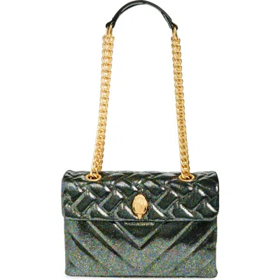 KURT GEIGER KURT GEIGER LONDON KENSINGTON QUILTED METALLIC LEATHER CONVERTIBLE SHOULDER BAG