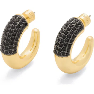 KURT GEIGER KURT GEIGER LONDON PAVÉ CRYSTAL CHUNKY HOOP EARRINGS