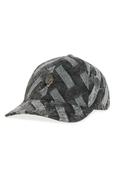 KURT GEIGER KURT GEIGER LONDON WOVEN DENIM ADJUSTABLE BASEBALL CAP