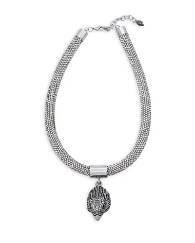 KURT GEIGER SHIMMER MESH ROPE EAGLE COLLAR NECKLACE, 16