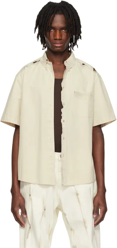 KUSIKOHC BEIGE BURNED SHIRT