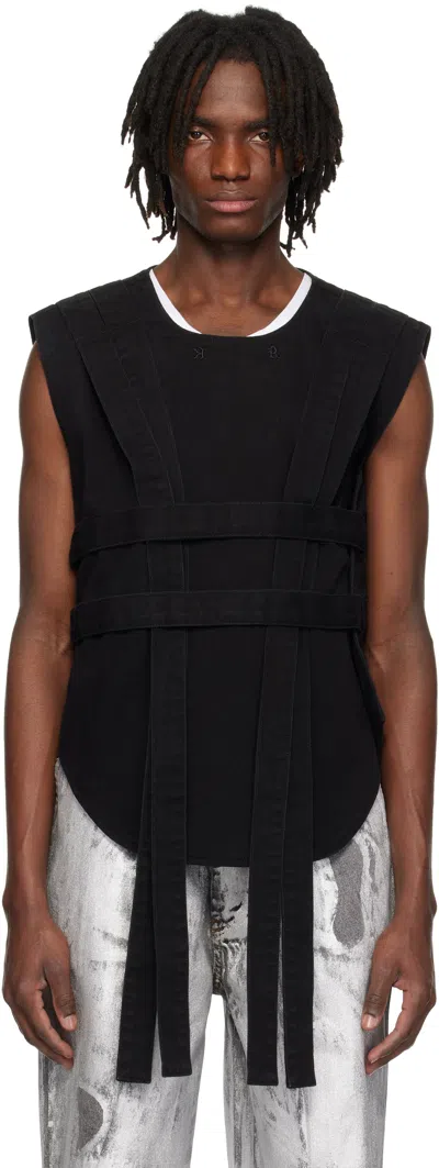 KUSIKOHC BLACK STRAPS VEST