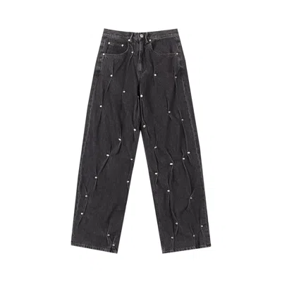 KUSIKOHC KUSIKOHC MULTI RIVET DENIM PANTS 'BLACK'