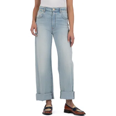 KUT FROM THE KLOTH KUT FROM THE KLOTH GWEN HIGH WAIST CUFED WIDE LEG JEANS