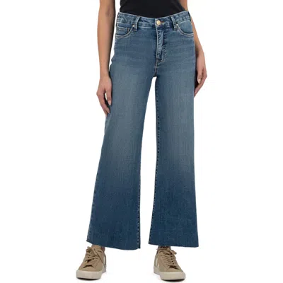 KUT FROM THE KLOTH KUT FROM THE KLOTH MEG FAB AB RAW HEM HIGH WAIST ANKLE WIDE LEG JEANS