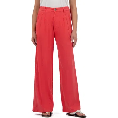 KUT FROM THE KLOTH KUT FROM THE KLOTH RYAN WIDE LEG LINEN BLEND PANTS