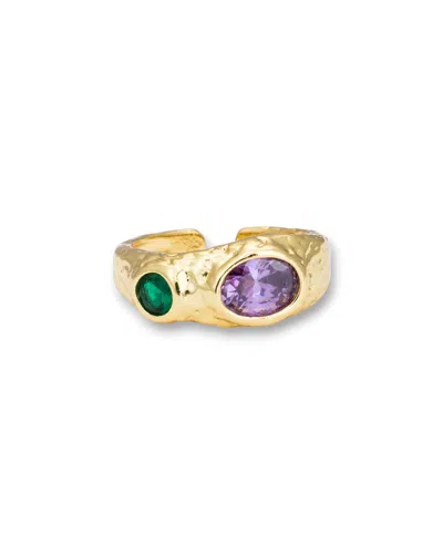 KYBELE STUDIO WOMEN'S GOLD / GREEN / YELLOW CELESTIAL GLOW RING