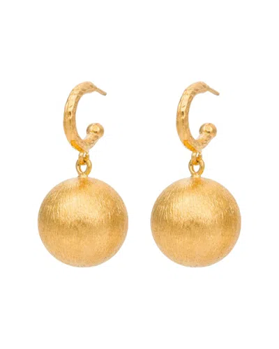 KYBELE STUDIO WOMEN'S TEXTURED GOLD SPHERE DROP EARRINGS