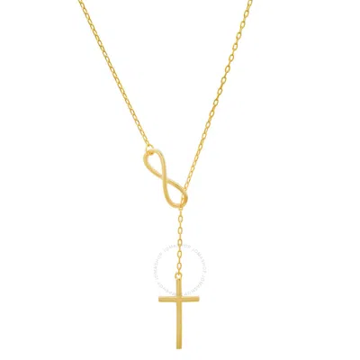 KYLIE HARPER KYLIE HARPER 14K GOLD OVER SILVER INFINITY CROSS LARIAT Y NECKLACE