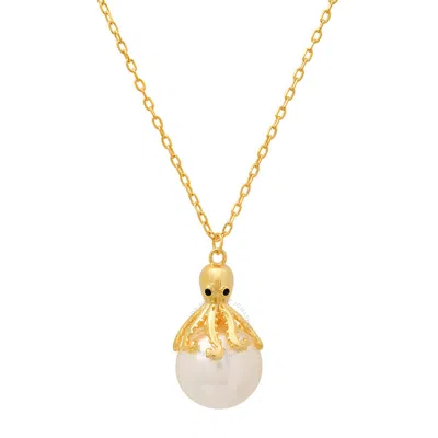 KYLIE HARPER KYLIE HARPER 14K GOLD OVER SILVER OCTOPUS PEARL PENDANT NECKLACE