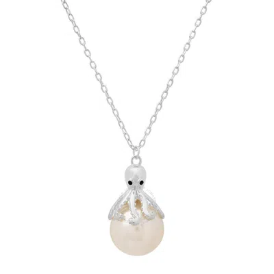 KYLIE HARPER KYLIE HARPER STERLING SILVER OCTOPUS PEARL PENDANT NECKLACE