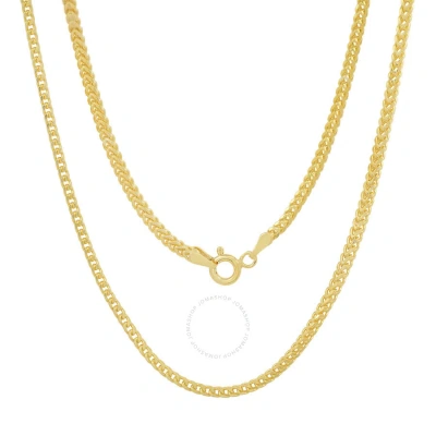KYLIE HARPER KYLIE HARPER UNISEX ITALIAN 14K GOLD OVER SILVER BOX FRANCO CHAIN - 18"-24"
