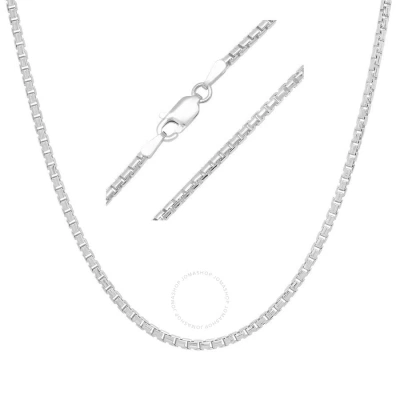 KYLIE HARPER KYLIE HARPER UNISEX ITALIAN STERLING SILVER ROUND BOX CHAIN - 18"-24"