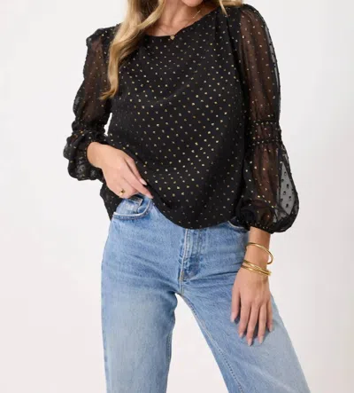 KYLIE PAIGE FULLER LONG SLEEVE TOP IN BLACK