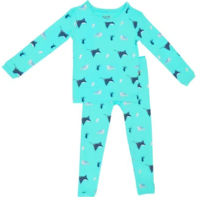 KYTE BABY KYTE BABY KIDS' EAGLE RAY FITTED TWO-PIECE PAJAMAS
