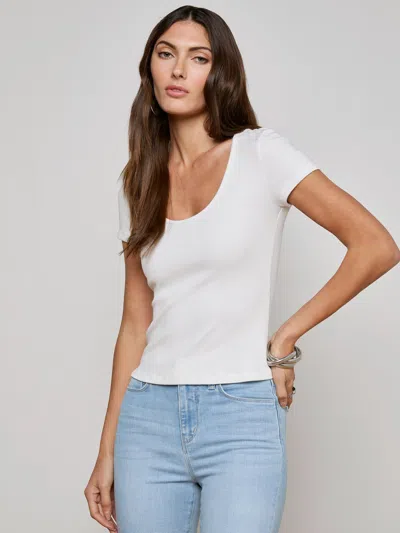 L'AGENCE BRYNLEE SCOOPNECK TEE
