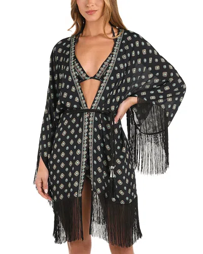 L'AGENCE L'AGENCE CATERINA SOUTH WESTERN FRINGE KIMONO COVER-UP