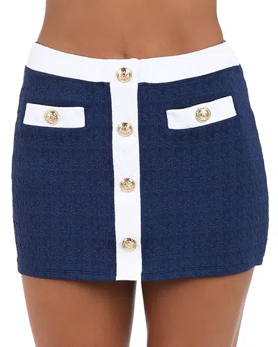 L'AGENCE L'AGENCE COCO COLOR BLOCKED SKIRT COVER UP