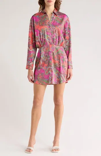 L AGENCE L'AGENCE DEMETRIA LONG SLEEVE SHIRTDRESS