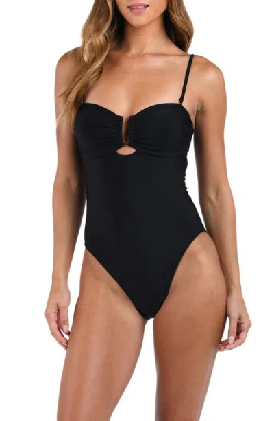 L'AGENCE L'AGENCE EMILIA BANDEAU ONE-PIECE SWIMSUIT