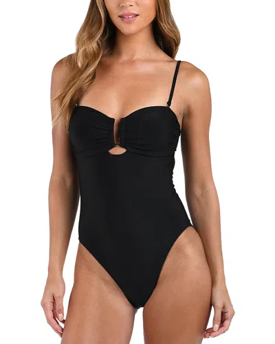 L'AGENCE L'AGENCE EMILIA SOLID BANDEAU V WIRE ONE PIECE SWIMSUIT