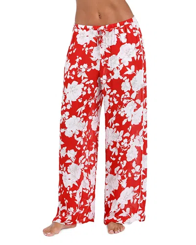 L'AGENCE L'AGENCE GERALDINE IKEBANA FLORAL WIDE LEG PANTS SWIM COVER-UP
