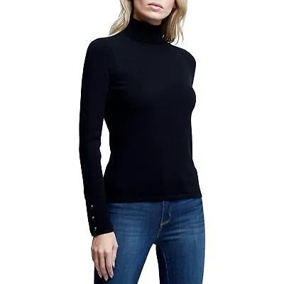 L'AGENCE L'AGENCE ODETTE SWEATER IN NOIR - SIZE L