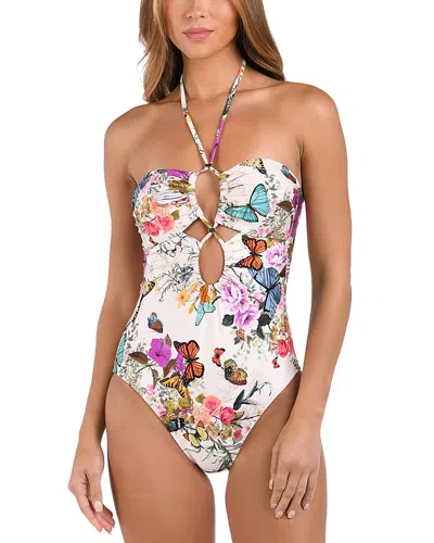 L'AGENCE L'AGENCE SHIVA BUTTERFLY KEYHOLE ONE PIECE SWIMSUIT