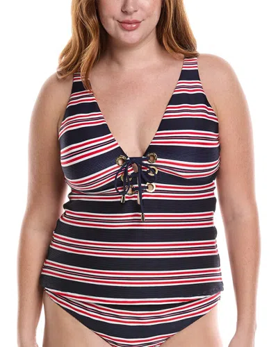 LA BLANCA SAILOR OFF-THE-SHOULDER TANKINI