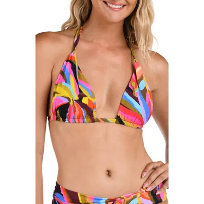 LA BLANCA LA BLANCA TROPIC WAVES HALTER BIKINI TOP