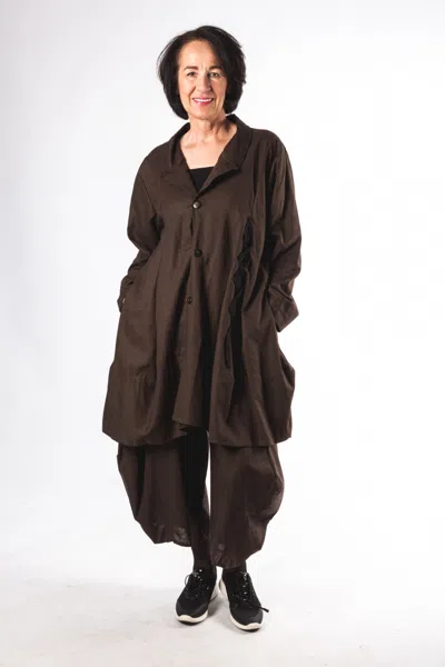 LA CHAMPAGNE HORATIO JACKE GR.42-44 OLIV BALLONFORM FLECHTUNGEN LEINEN