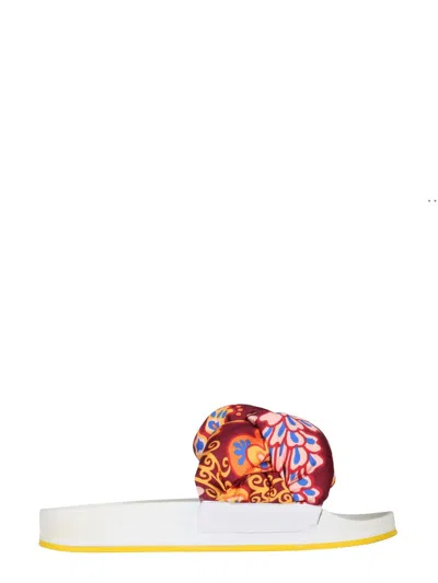 LA DOUBLEJ LA DOUBLE J BRAID SLIDE SANDALS