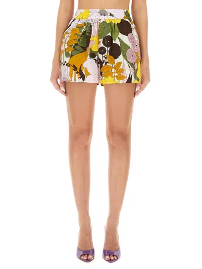 LA DOUBLEJ LA DOUBLE J FLORAL PRINT SHORTS