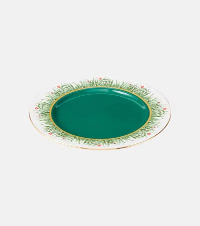 LA DOUBLEJ LIBELLULA PORCELAIN CHARGER PLATE