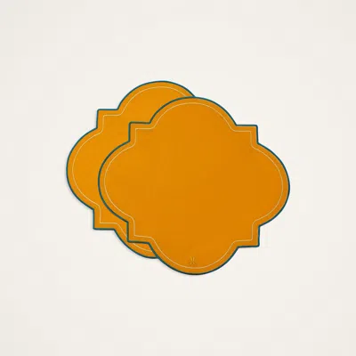 LA DOUBLEJ MEDALLION PLACEMATS SET OF 2