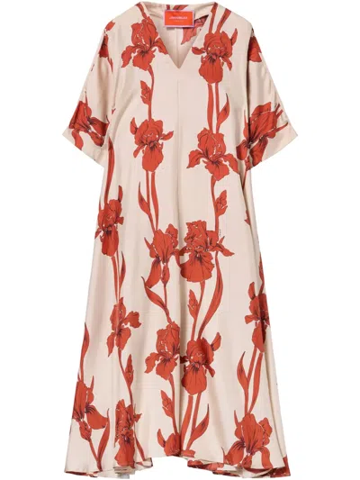 LA DOUBLEJ FLORAL-PRINT MIDI DRESS