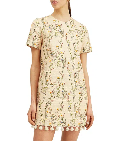 LA DOUBLEJ LA DOUBLEJ MINI EMBROIDERED SWING DRESS