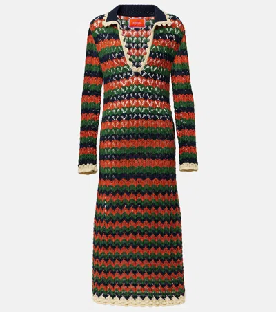 LA DOUBLEJ PERRY CROCHET COTTON POLO DRESS