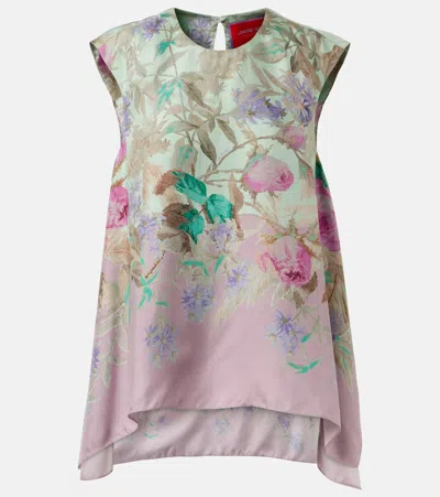 LA DOUBLEJ SAN CARLO FLORAL SILK TOP