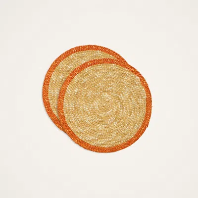 LA DOUBLEJ STRAW COASTERS SET OF 2