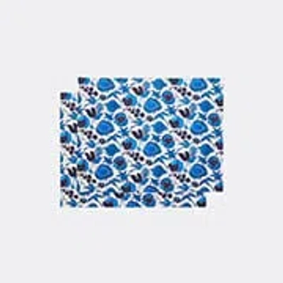 LA DOUBLEJ TABLE LINENS BLUE UNI
