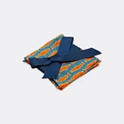 LA DOUBLEJ TABLE LINENS BLUE UNI